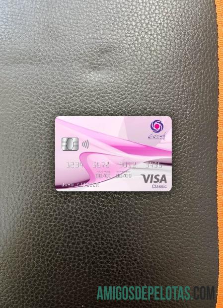 Irã Zamin Bank Visa Classic Cartão Photolook Frente exemplo real